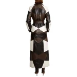 Patchwork Three Color Leather Overcoat