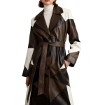 Patchwork Three Color Leather Overcoat