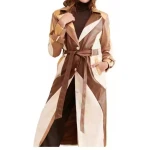 Patchwork Trench Belted Coat