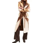 Patchwork Trench Belted Coat