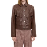 Fringed Brown Leather Jacket
