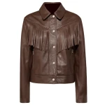 Fringed Brown Leather Jacket