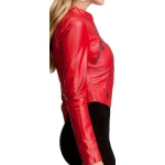 Girls Fabulous Original Lambskin Red Leather Jacket