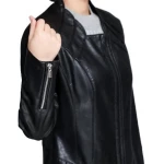 New Trendy Ladies Original Lambskin Black Leather Jacket