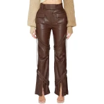 Brown Leather Carpenter Cargo Trousers
