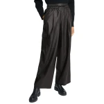 Cargo Black Leather Trousers