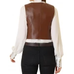 Brown Leather Steampunk Waistcoat