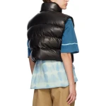 Quilted Black Leather Vest