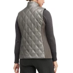 Quilted Grey Leather Vest