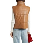 Quilted Tan Leather Vest