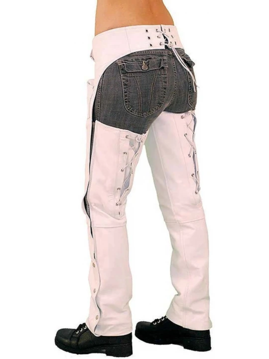 Backside Laceup Pink Leather Chaps