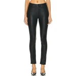 Slim Black Leather Jeans