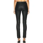 Slim Black Leather Jeans