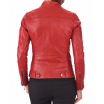 Best Real Womens Red Leather Jacket