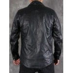 Mens Smart Look Real Sheepskin Black Leather Shirt
