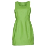 Womens Classic Real Sheepskin Green Leather Dress
