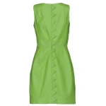 Womens Classic Real Sheepskin Green Leather Dress