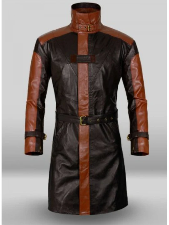 Aiden Pearce Watch Dog Pure Leather Trench Coat for Men