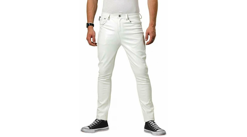 Men's White Leather Trousers : Unveiling the Crisp Elegance