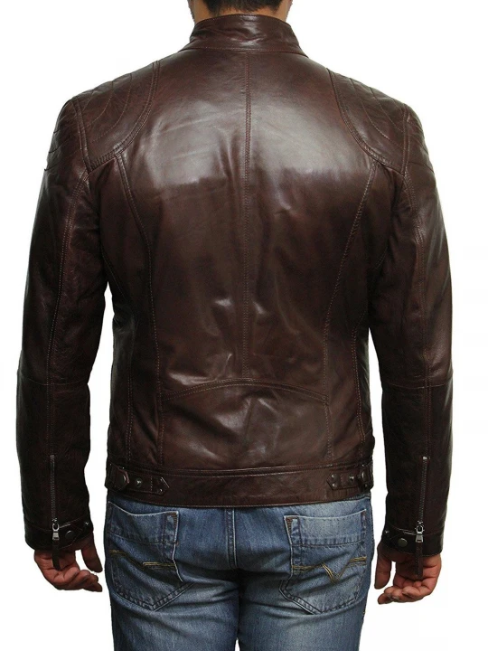Designer Look Genuine Lambskin Leather Jacket for Men