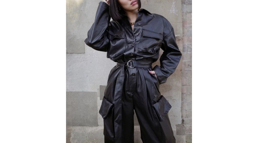 How do you Style a Baggy Leather Jumpsuit?
