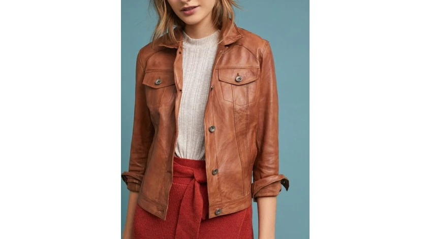 How to Wear Brown Women’s Leather Biker Jacket?