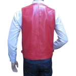 Mens Custom Design Pink Leather Gladiator Vest