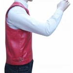 Mens Custom Design Pink Leather Gladiator Vest