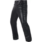 Mens Motorcycle Heavy Duty Premium Black Leather Pants
