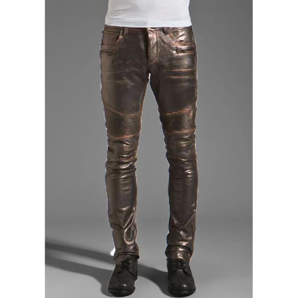 Rogue Leather Pants in Dark Brown for Men