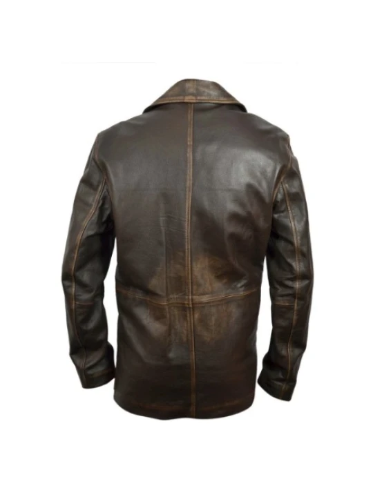 Supernatural Dean Winchester Distressed Brown Long Leather Coat for Men