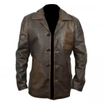 Supernatural Dean Winchester Distressed Brown Long Leather Coat for Men
