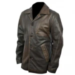Supernatural Dean Winchester Distressed Brown Long Leather Coat for Men