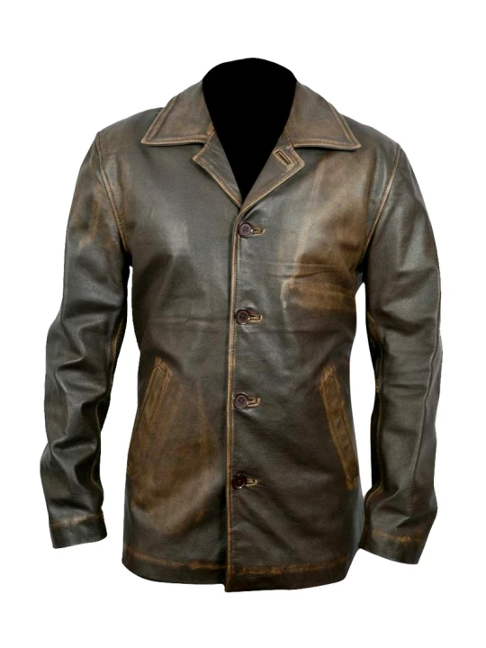 Supernatural Dean Winchester Distressed Brown Long Leather Coat for Men