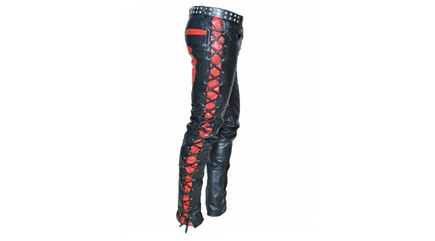 Turn Heads with Style: Embrace the Edge of Mens Laced Leather Pants