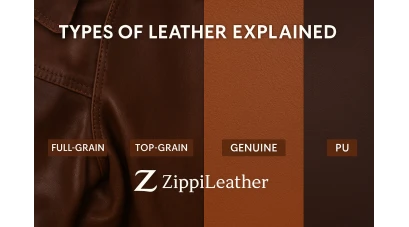 Types of Leather Explained: Full-Grain vs. Top-Grain vs. Genuine vs. PU | ZippiLeather Guide