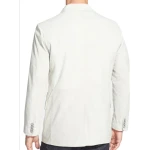 Men Two Button Soft Lambskin White Leather Blazer